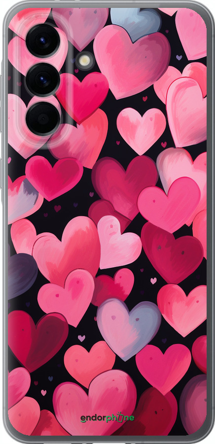 Силиконовый чехол Сердечки 4 для Samsung Galaxy A56 - 5662u-3882 изображение 