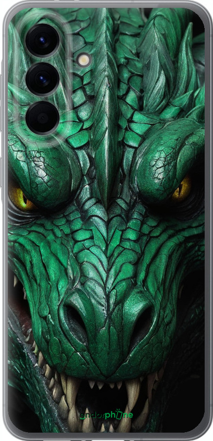 Силиконовый чехол Зелёный дракон v2 для Samsung Galaxy A56 - 5817u-3882 изображение 
