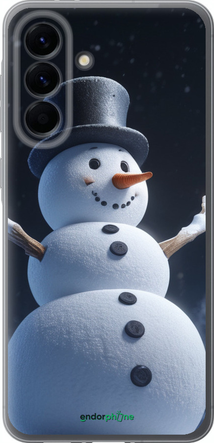 Силиконовый чехол Снеговик для Samsung Galaxy A56 - 5826u-3882 изображение 