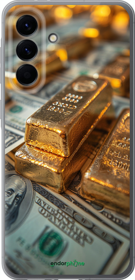 Силиконовый чехол Слитки и доллары для Samsung Galaxy A56 - 6105u-3882 изображение 