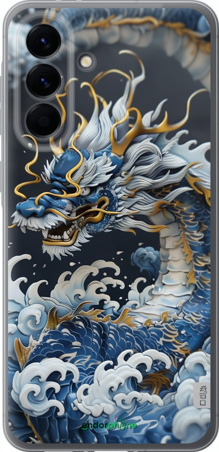 Силиконовый чехол Водяной дракон для Samsung Galaxy A56 - 6113u-3882 изображение 