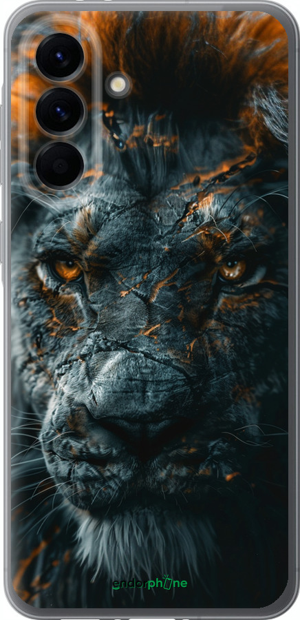 Силиконовый чехол Пламенный лев для Samsung Galaxy A56 - 6153u-3882 изображение 