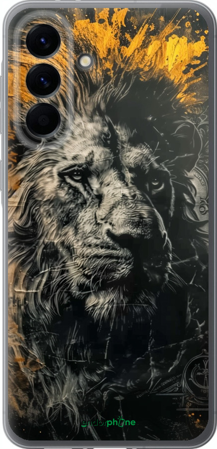 Силіконовий чехол Лев у золотих фарбах для Samsung Galaxy A56 - 6155u-3882 изображение 