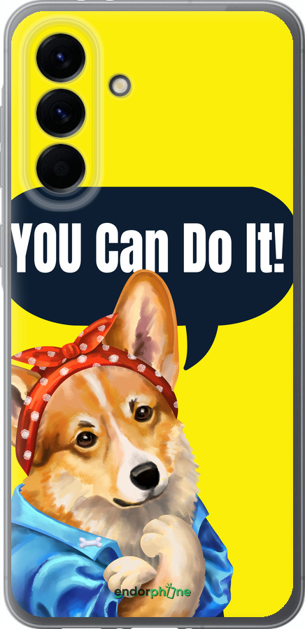Силиконовый чехол чехол с корги You Can Do It для Samsung Galaxy A56 - 6184u-3882 изображение 