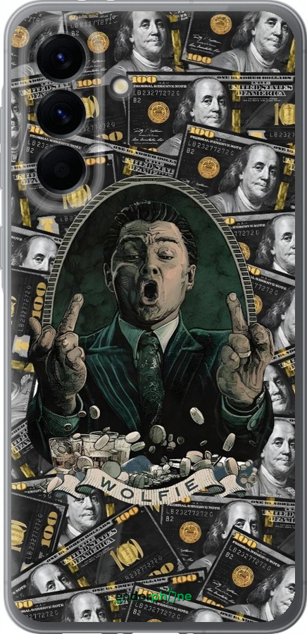 Силиконовый чехол Волк с валл стрит для Samsung Galaxy A56 - 6287u-3882 изображение 