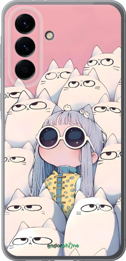 Силиконовый чехол Малышка с котами для Samsung Galaxy A56 - 6295u-3882 изображение 