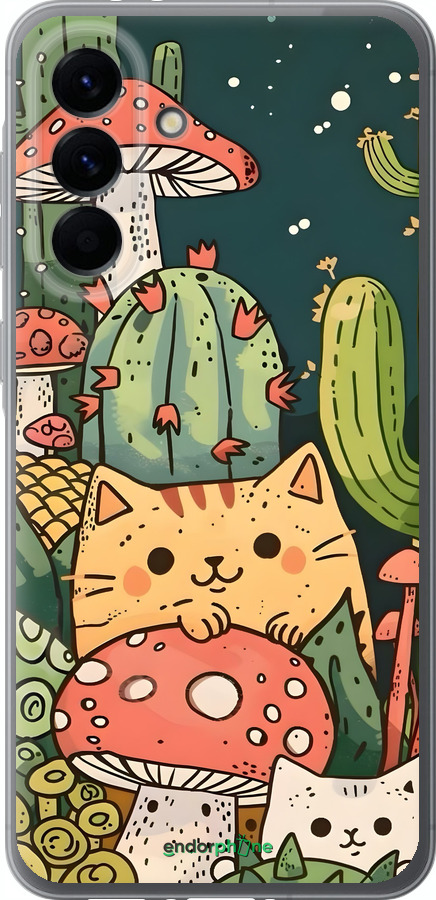 Силіконовий чехол Коти гриби для Samsung Galaxy A56 - 6321u-3882 изображение 