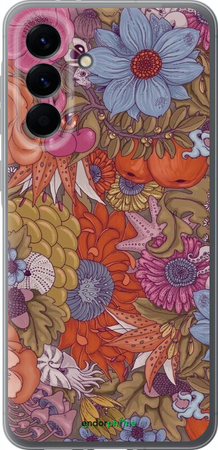 Силиконовый чехол Абстрактные цветы для Samsung Galaxy A56 - 6526u-3882 изображение 