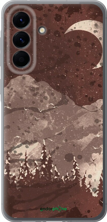 Силиконовый чехол С изображением лунного пейзажа в ночном лесу для Samsung Galaxy A56 - 6546u-3882 изображение 