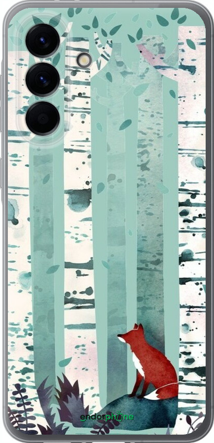 Силиконовый чехол Лис в зелёном лесу для Samsung Galaxy A56 - 6547u-3882 изображение 