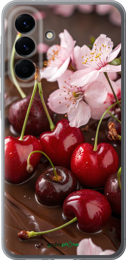 Силиконовый чехол Вишня в шоколаде для Samsung Galaxy A56 - 6698u-3882 изображение 