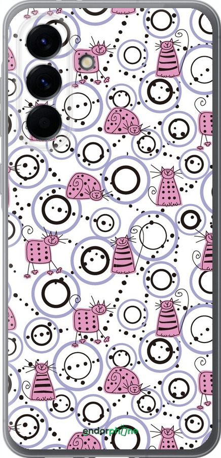 Силиконовый чехол Смешные коты для Samsung Galaxy A56 - 907u-3882 изображение 