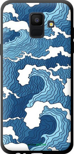 TPU чехол Абстрактный рисунок морских волн для Samsung Galaxy A6 2018 - 6538b-1480 изображение 