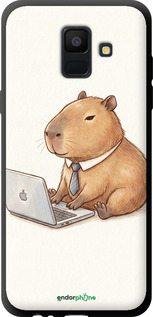 TPU чехол Funny Capybara CEO Working для Samsung Galaxy A6 2018 - 6777b-1480 изображение 