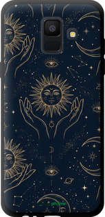 TPU чехол Celestial Harmony: Sun & Moon Gold Mystic Pattern для Samsung Galaxy A6 2018 - 6778b-1480 изображение 