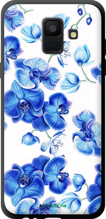 TPU чехол Голубые орхидеи для Samsung Galaxy A6 2018 - 4406b-1480 изображение 