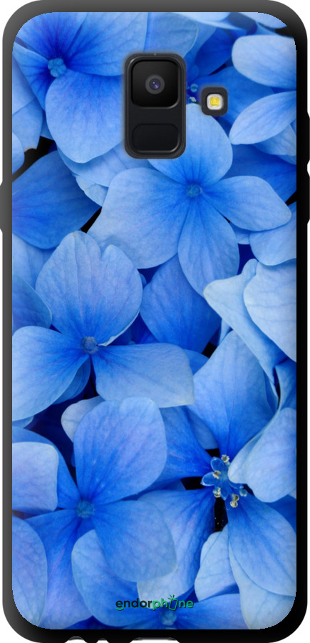 TPU чехол Сині квіти для Samsung Galaxy A6 2018 - 526b-1480 изображение 
