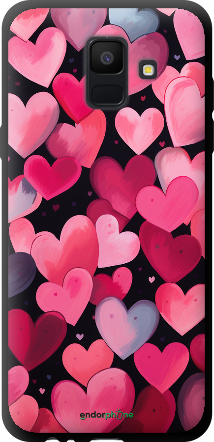 TPU чехол Сердечки 4 для Samsung Galaxy A6 2018 - 5662b-1480 изображение 