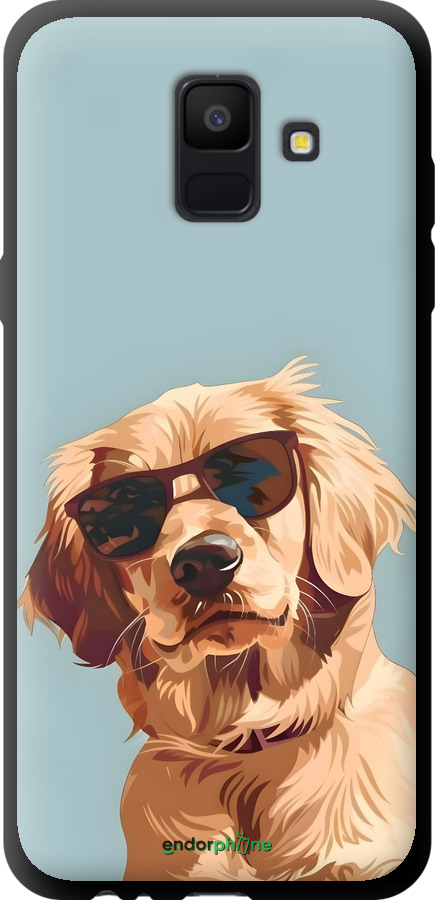 TPU чехол Пес в очках для Samsung Galaxy A6 2018 - 6381b-1480 изображение 