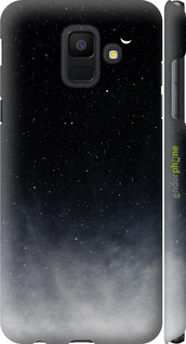 3D пластиковий матовий чехол Голубые облака, Голубая луна для Samsung Galaxy A6 2018 - 6396m-1480 изображение 