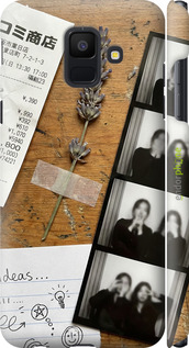 3D пластиковый матовый чехол Aesthetic Scrapbook Collage для Samsung Galaxy A6 2018 - 6773m-1480 изображение 