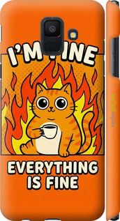 3D пластиковый матовый чехол 'Funny Cat' для Samsung Galaxy A6 2018 изображение 7