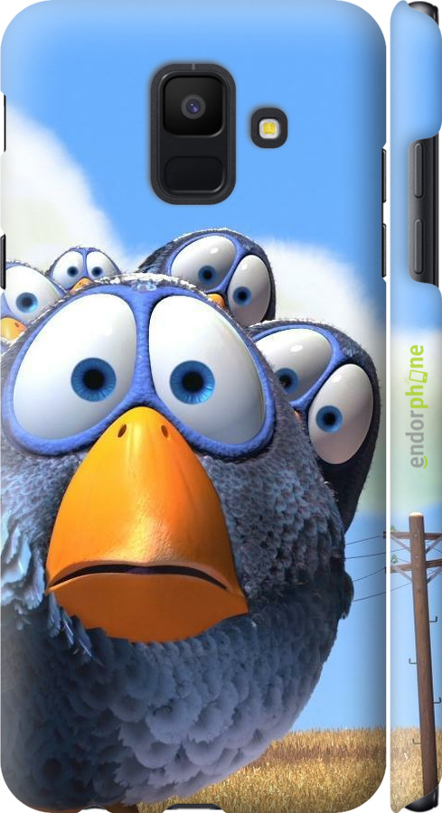 3D пластиковый матовый чехол Angry Birds для Samsung Galaxy A6 2018 - 6008m-1480 изображение 