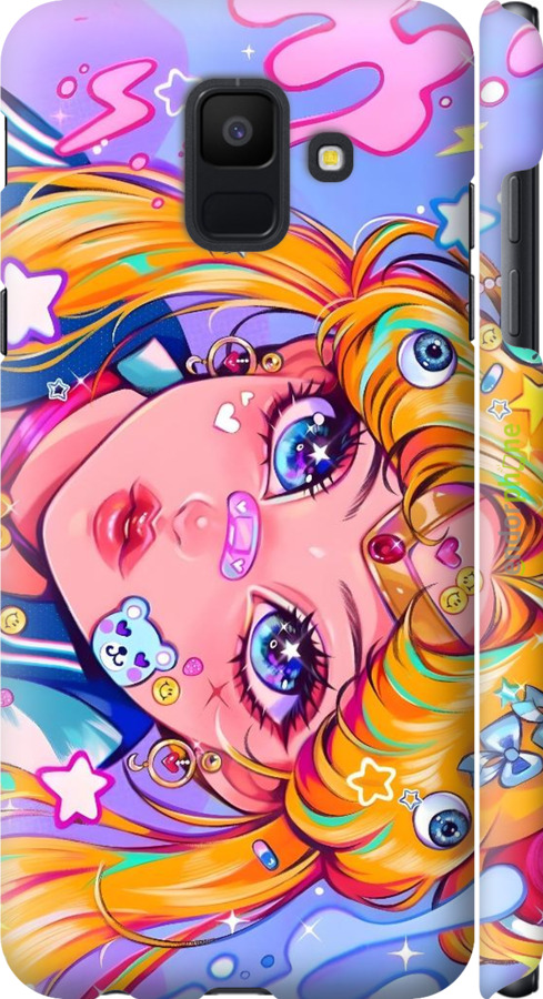 3D пластиковий матовий чехол Сейлор Мун 4 для Samsung Galaxy A6 2018 - 6353m-1480 изображение 