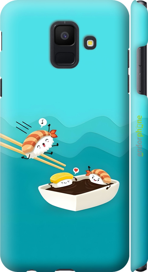 3D пластиковий матовий чехол Суші для Samsung Galaxy A6 2018 - 6354m-1480 изображение 