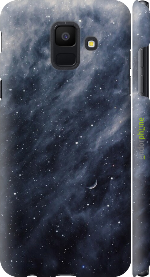 3D пластиковий матовий чехол Сині хмари, Синій місяць для Samsung Galaxy A6 2018 - 6398m-1480 изображение 