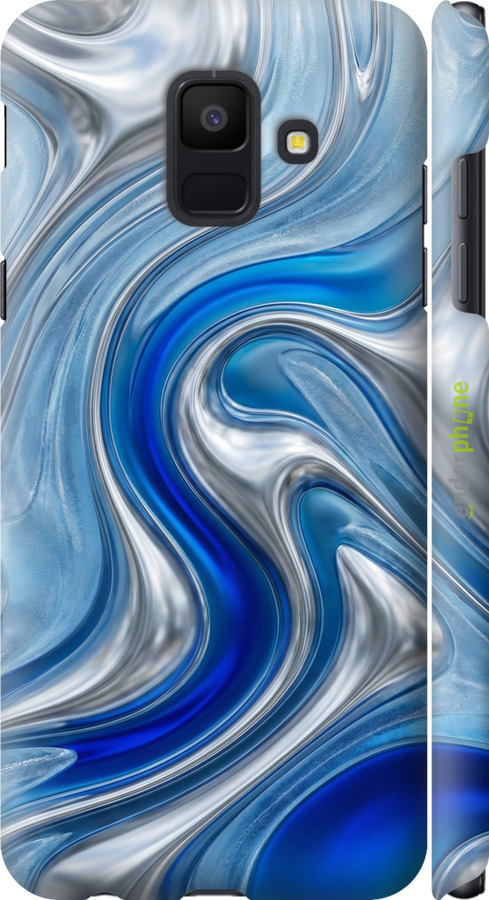 3D пластиковый матовый чехол Liquid Chrome для Samsung Galaxy A6 2018 - 6781m-1480 изображение 