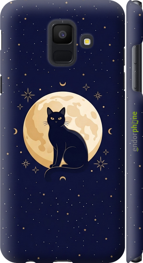 3D пластиковый матовый чехол Cute Cat Celestial/Witchy для Samsung Galaxy A6 2018 - 6787m-1480 изображение 