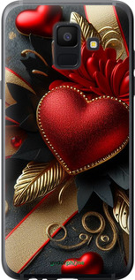 2D пластиковый чехол Сердечки v2 для Samsung Galaxy A6 2018 - 5832t-1480 изображение 