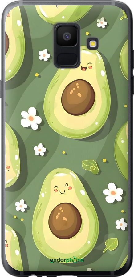 2D пластиковый чехол Авокадо для Samsung Galaxy A6 2018 - 6380t-1480 изображение 