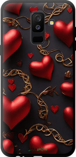 TPU чехол Сердечки для Samsung Galaxy A6 Plus 2018 - 5831b-1495 изображение 