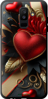 TPU чехол Сердечки v2 для Samsung Galaxy A6 Plus 2018 - 5832b-1495 изображение 