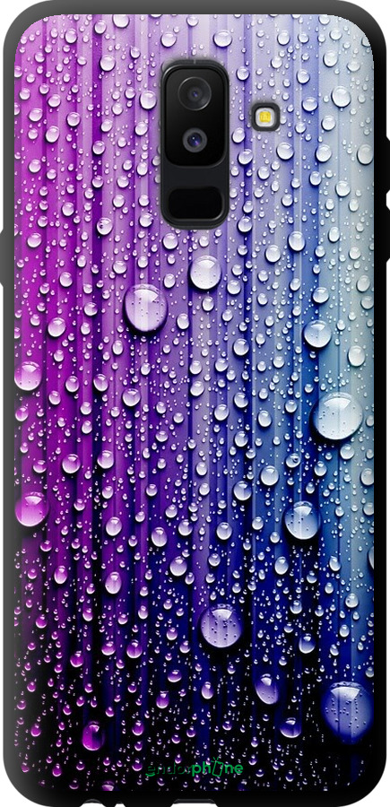 

TPU чорний чохол "Краплини води" для Samsung Galaxy A6 Plus 2018, Синій