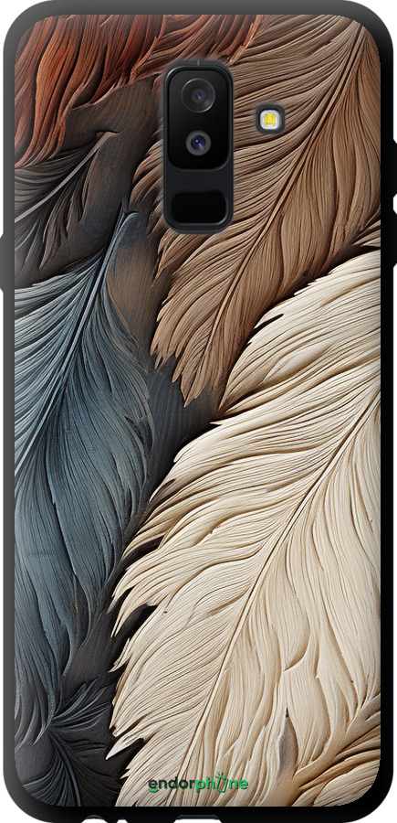 TPU чехол Листья в стиле бохо для Samsung Galaxy A6 Plus 2018 - 5643b-1495 изображение 