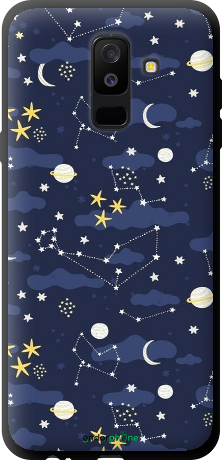 TPU чехол Астрономічний візерунок для Samsung Galaxy A6 Plus 2018 - 6446b-1495 изображение 
