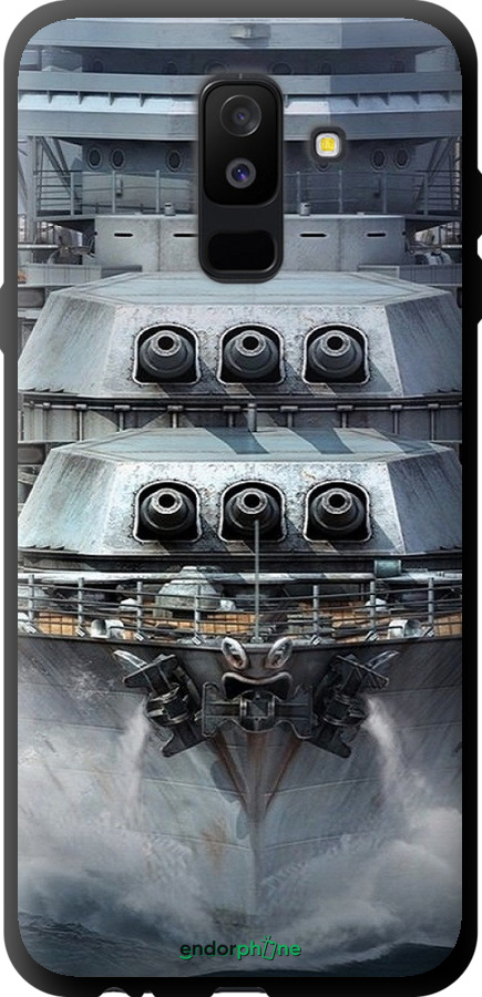 TPU чехол Лінкор, world of tanks, wargaming, військовий корабель для Samsung Galaxy A6 Plus 2018 - 6453b-1495 изображение 