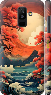 3D пластиковый матовый чехол Природа японии для Samsung Galaxy A6 Plus 2018 - 6327m-1495 изображение 
