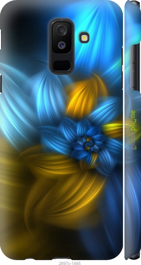 

3D пластиковий матовий чохол "Візерунок 46" для Samsung Galaxy A6 Plus 2018, Синій