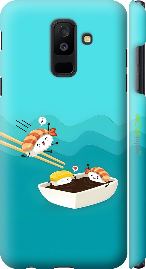 3D пластиковий матовий чехол Суші для Samsung Galaxy A6 Plus 2018 - 6354m-1495 изображение 
