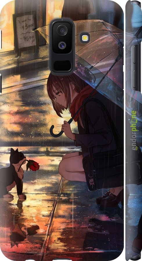 3D пластиковий матовий чехол Anime для Samsung Galaxy A6 Plus 2018 - 6609m-1495 изображение 