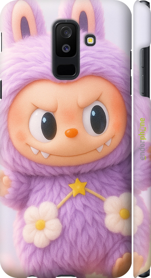 3D пластиковий матовий чехол Лабубу для Samsung Galaxy A6 Plus 2018 - 6708m-1495 изображение 