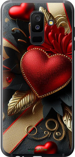 2D пластиковий чехол Сердечки v2 для Samsung Galaxy A6 Plus 2018 - 5832t-1495 изображение 