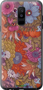 2D пластиковый чехол Абстрактные цветы для Samsung Galaxy A6 Plus 2018 - 6526t-1495 изображение 