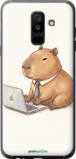 Силіконовий чехол Funny Capybara CEO Working для Samsung Galaxy A6 Plus 2018 - 6777u-1495 изображение 