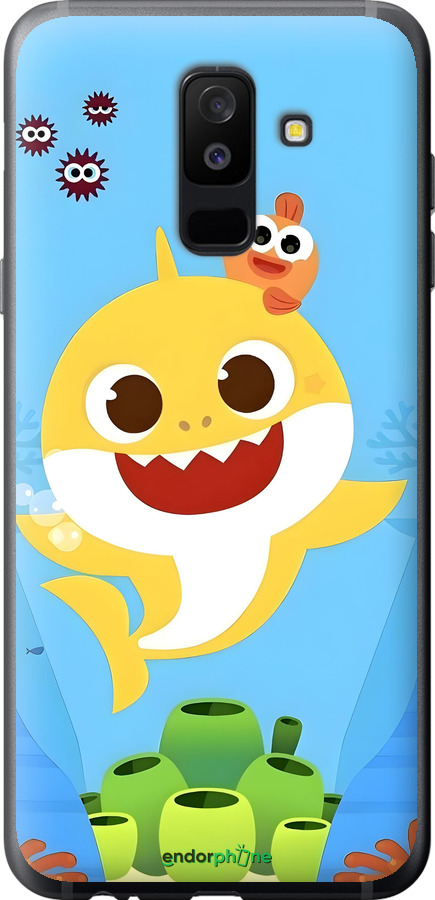 2D пластиковый чехол Бейби Шарк для Samsung Galaxy A6 Plus 2018 - 6303t-1495 изображение 