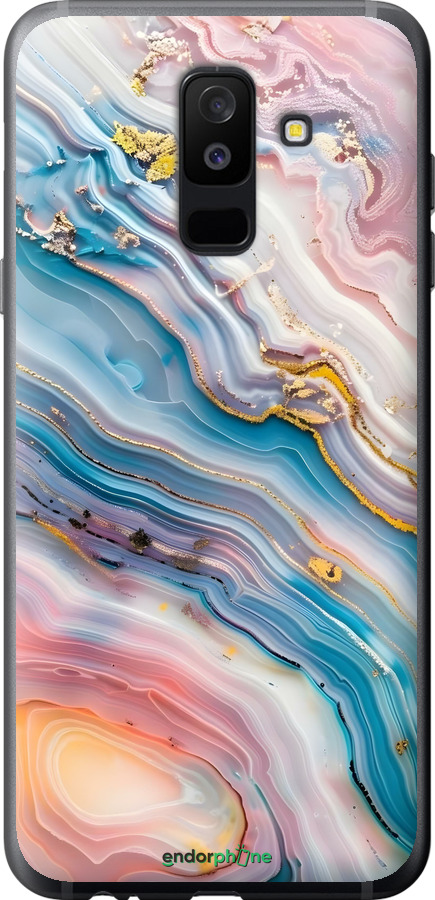2D пластиковий чехол Мрамор красивый для Samsung Galaxy A6 Plus 2018 - 6376t-1495 изображение 